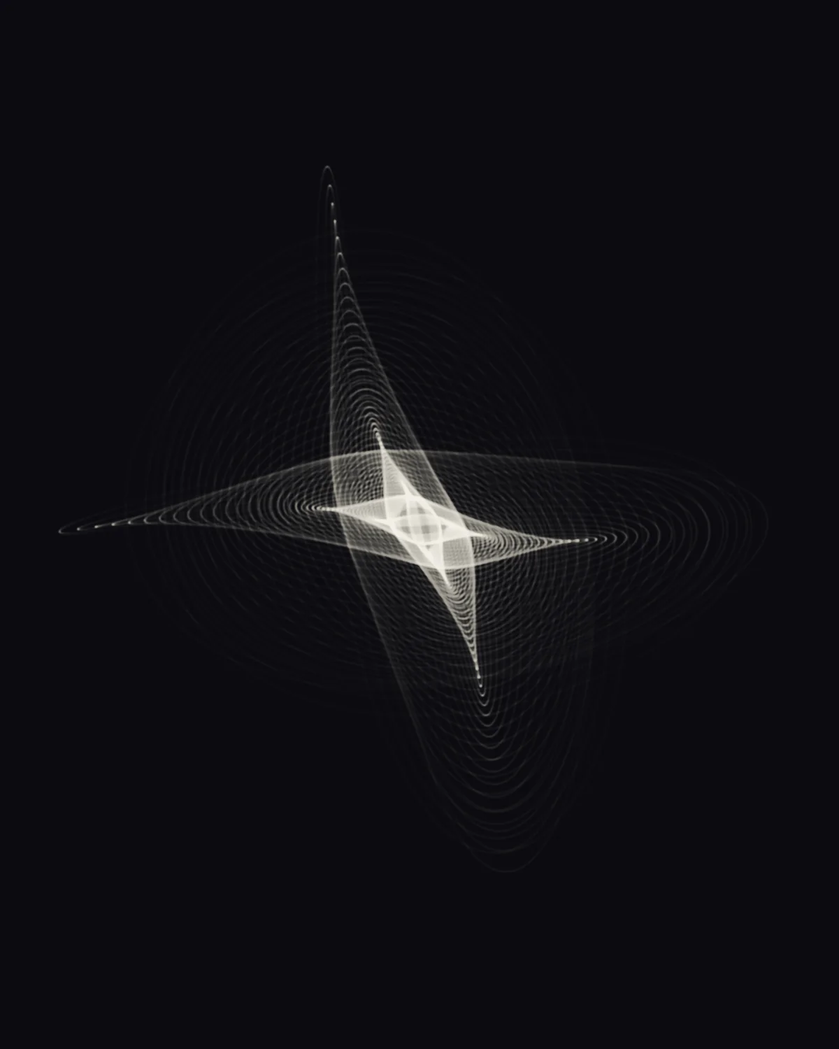 Decay Portrait — generative harmonograph artwork