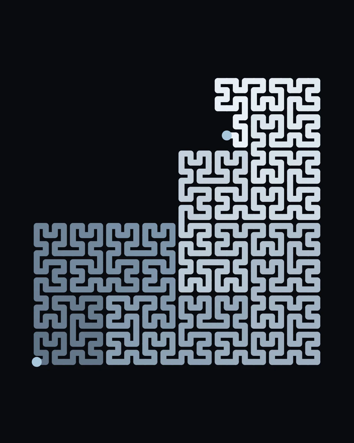 No Cell Left — generative hilbert artwork