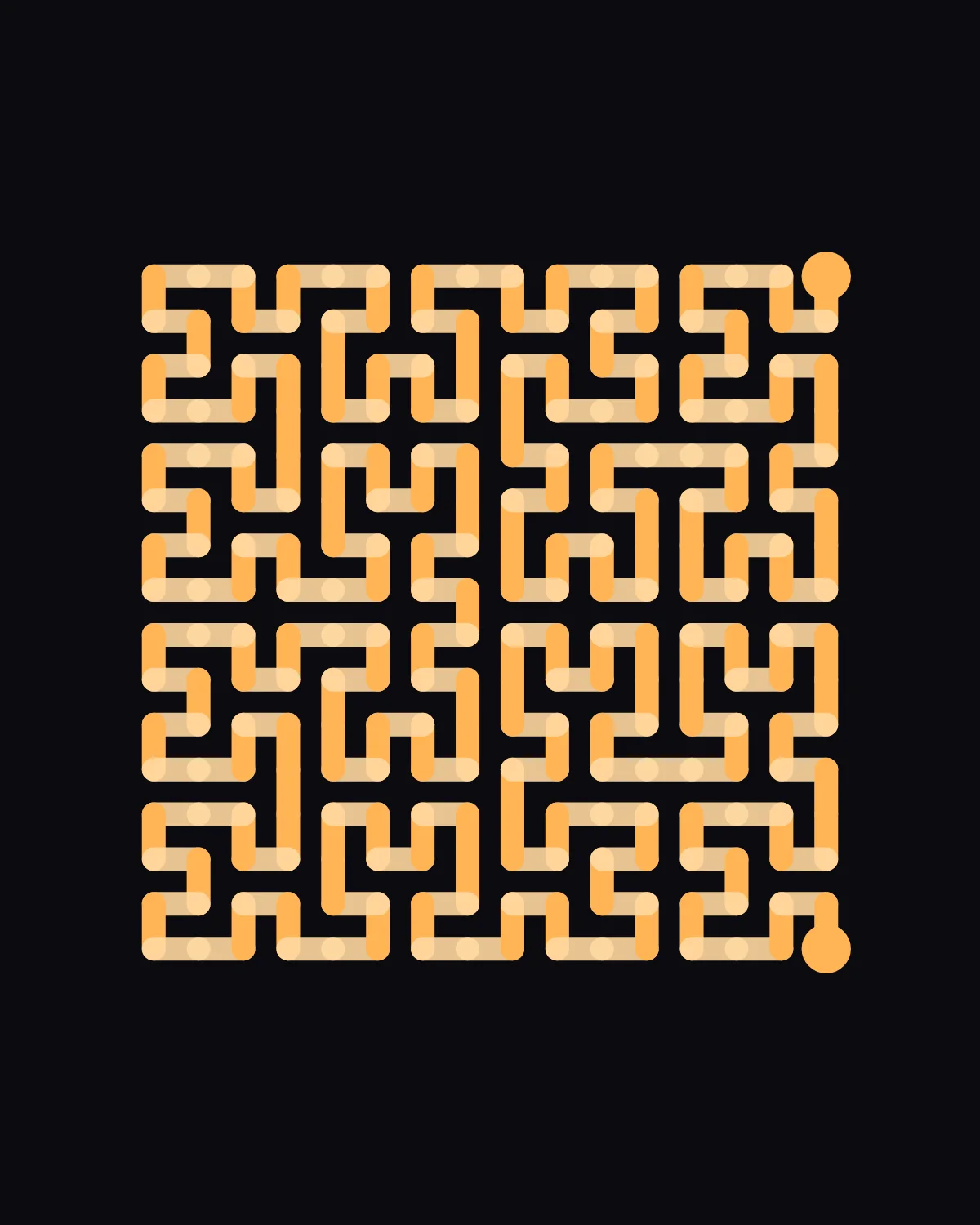 Curve of Order — generative hilbert artwork