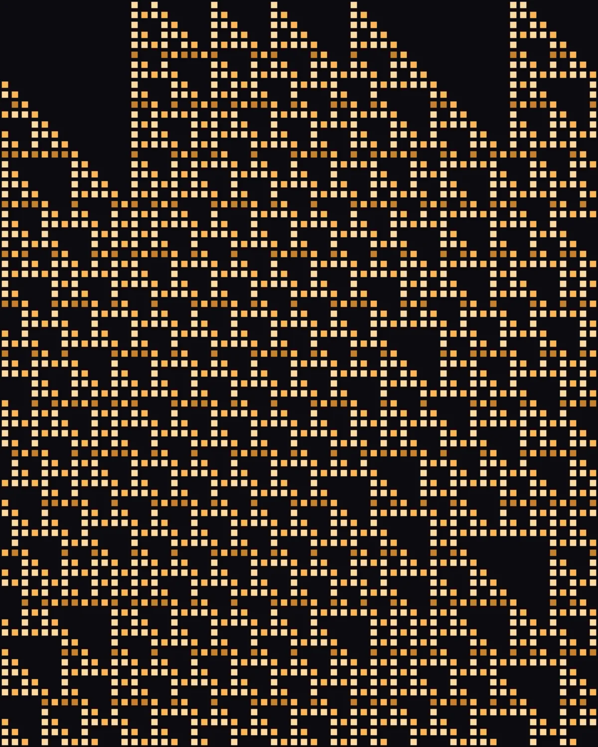 From a Single Cell — generative rule110 artwork