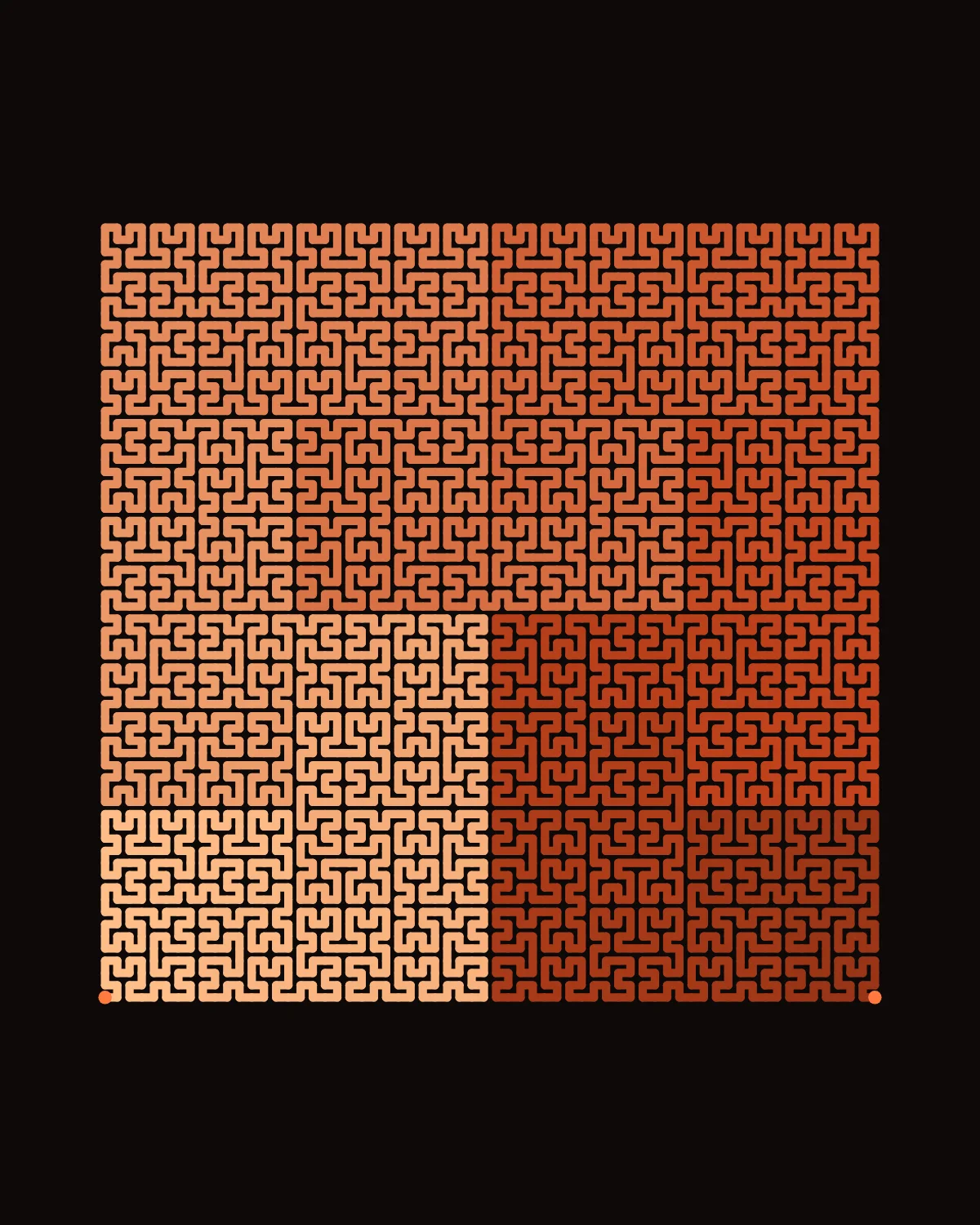 Locality — generative hilbert artwork