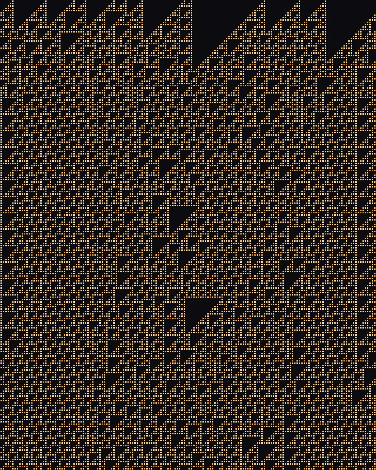 Proof by Shirt — generative rule110 artwork