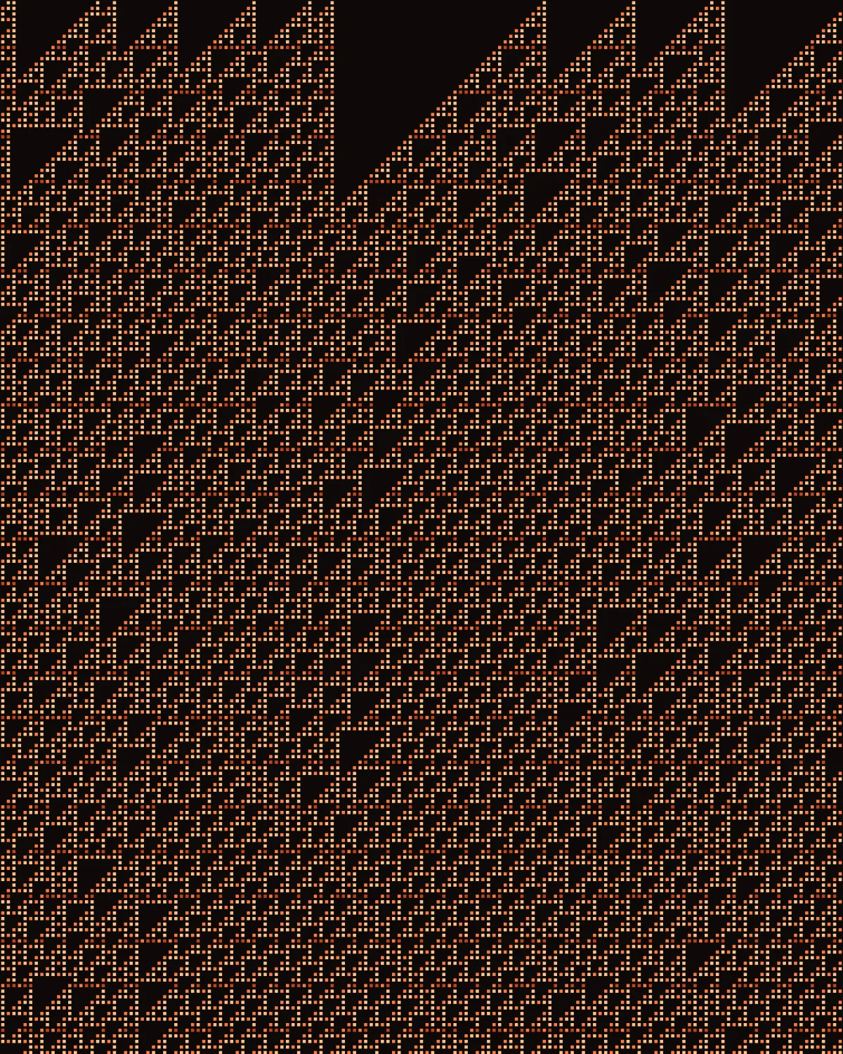 The Frontier — generative rule110 artwork
