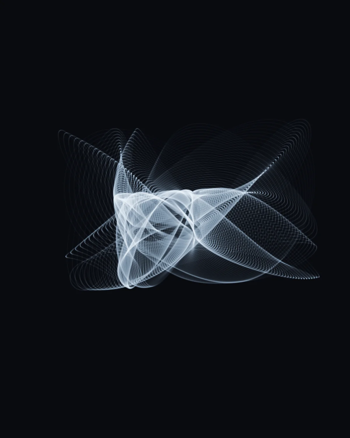 Decay Portrait II — generative harmonograph artwork