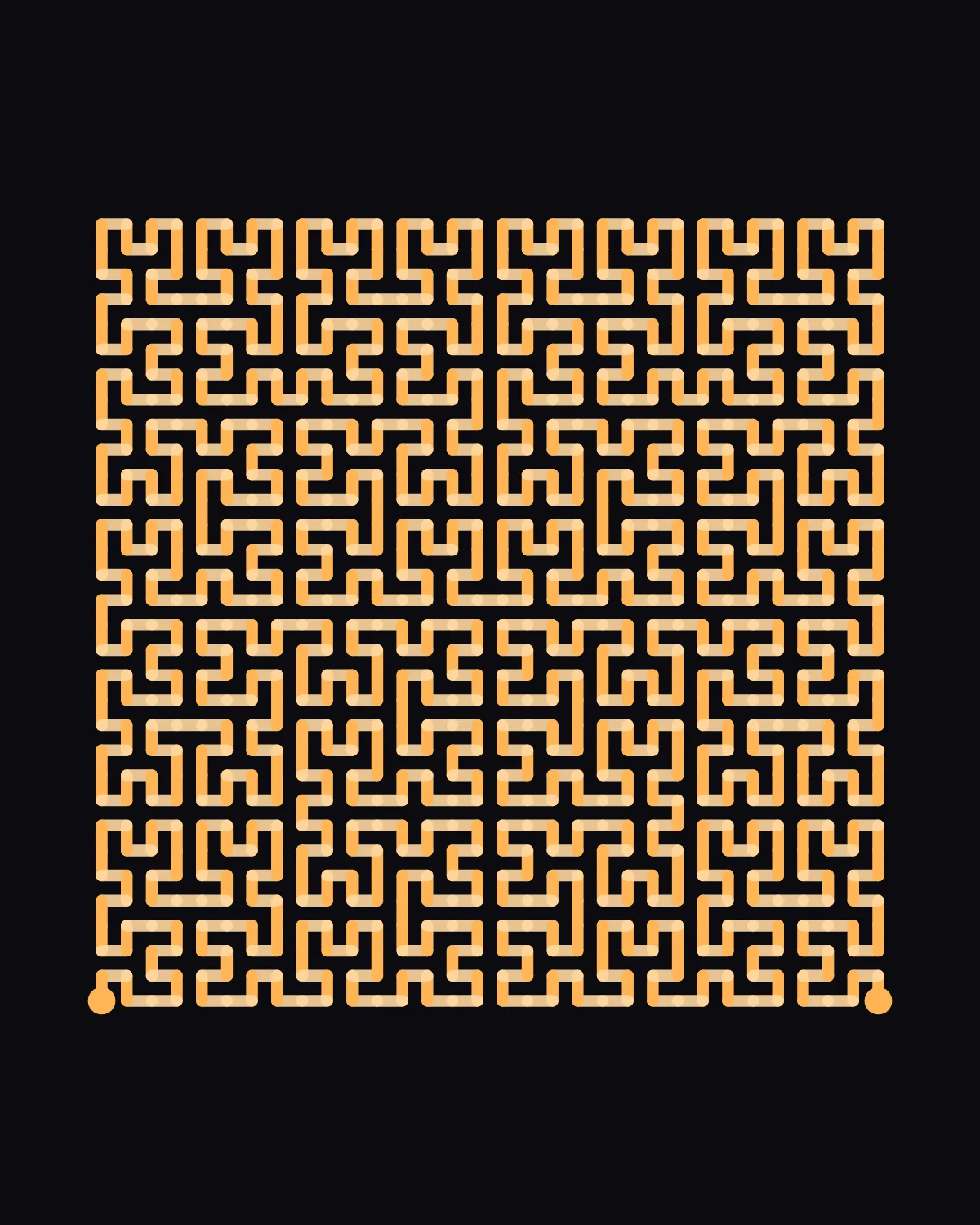Nearness Preserved — generative hilbert artwork