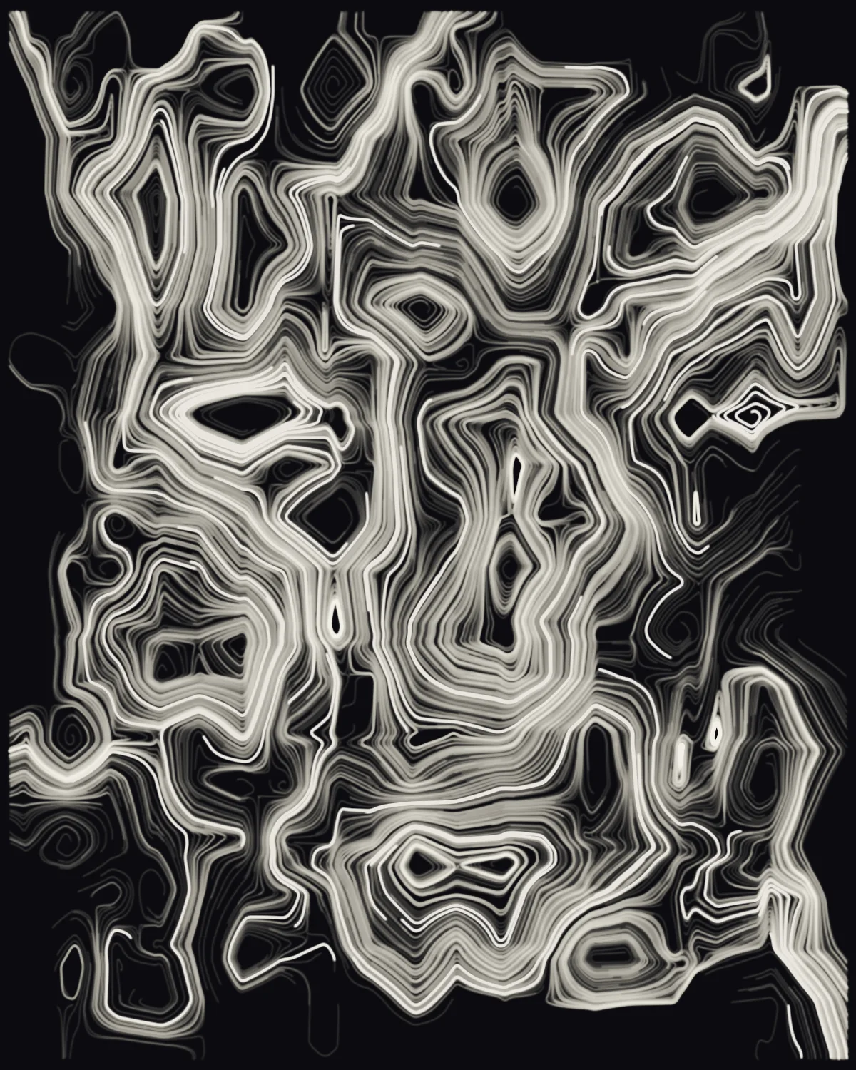 Where the Field Points V — generative flowfield artwork